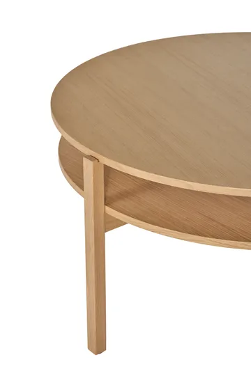 Lid coffee table - White pigmented oak, Ø90 cm - 1898