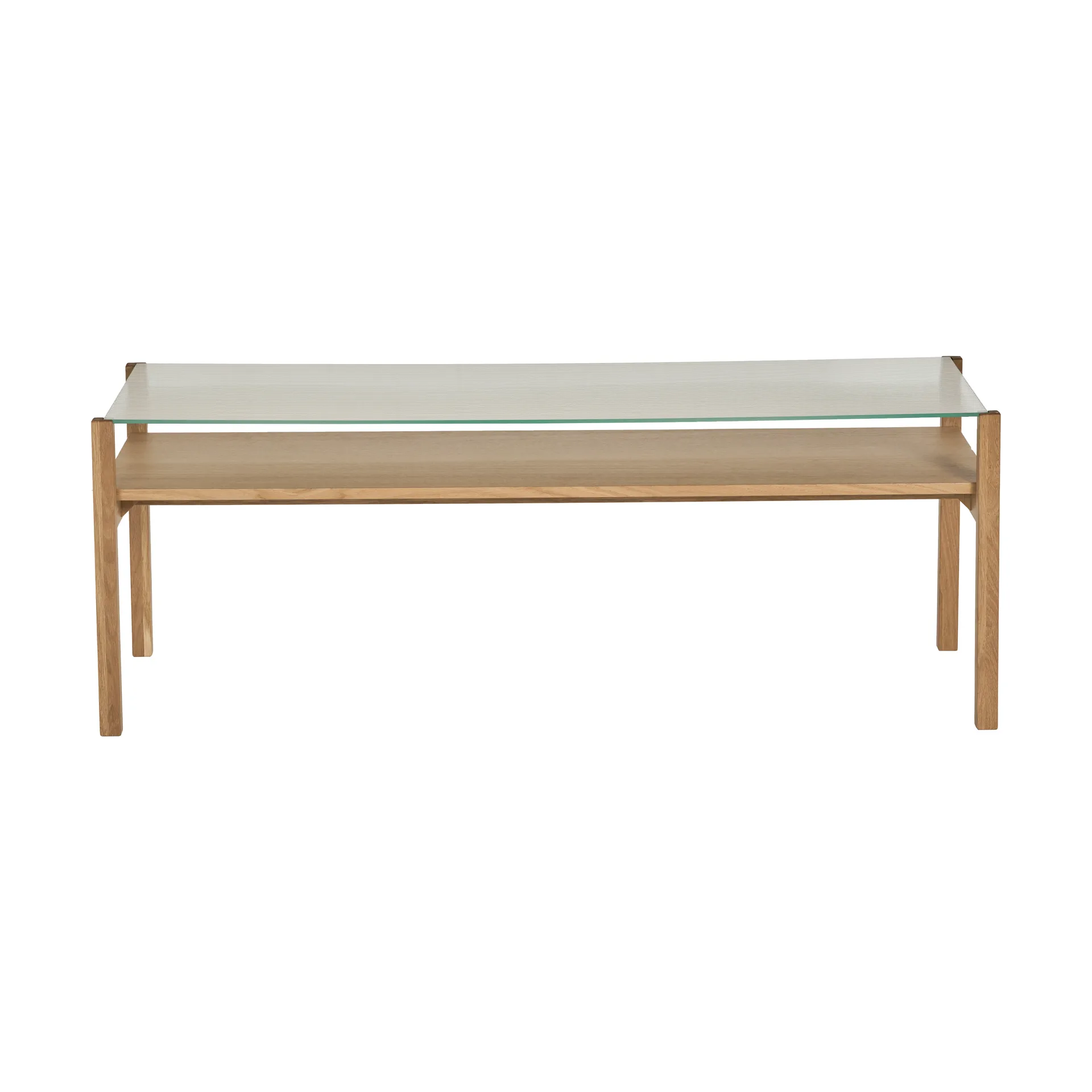 Lid coffee table, White pigmented oak-glass, 125x50 cm 1898