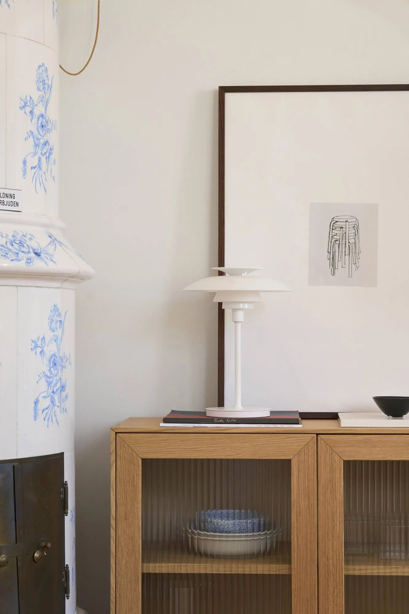 Lid sideboard, White pigmented oak 1898