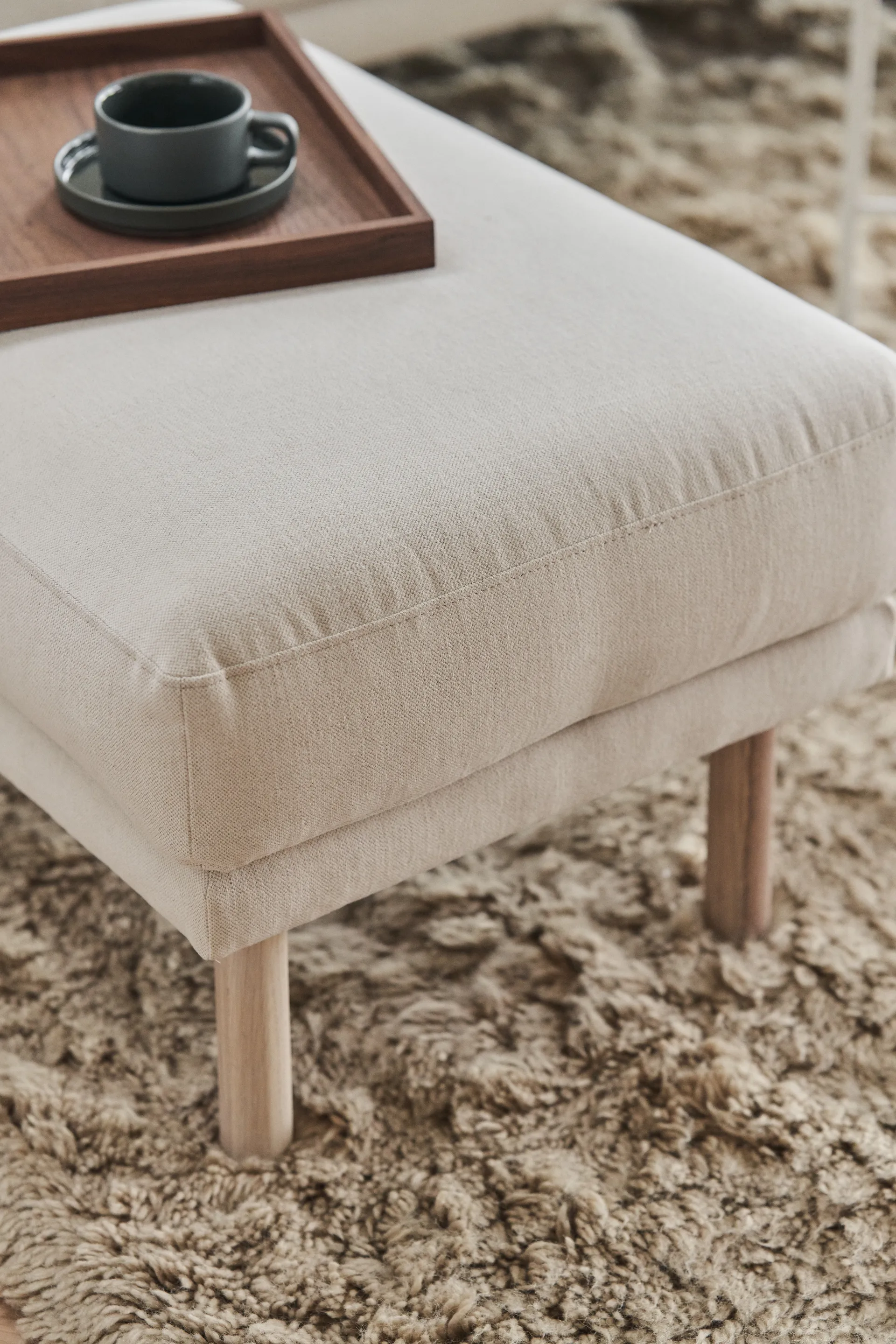 Lidnäs footstool, Caleido beige 1898