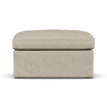 Linnevik footstool - Bern Beige 0341-white-oiled oak, with skirt - 1898
