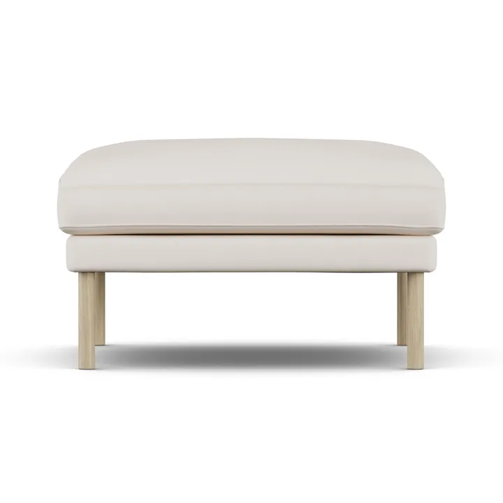 Linnevik footstool - Caleido Beige 9600-white-oiled oak, without skirt - 1898