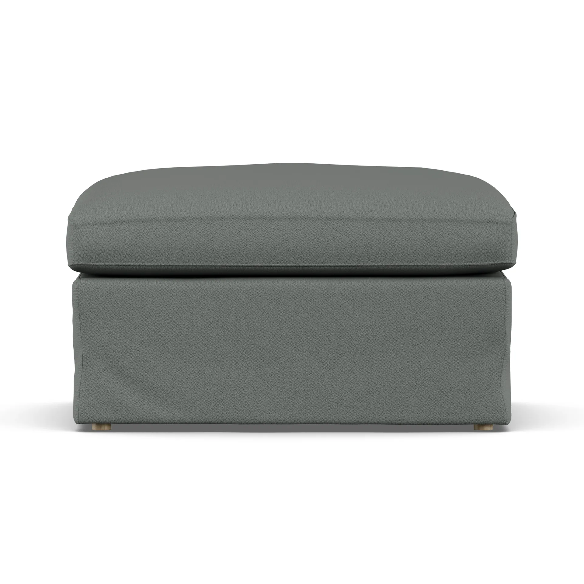 Linnevik footstool, Caleido Grey 1240-white-oiled oak, with skirt 1898