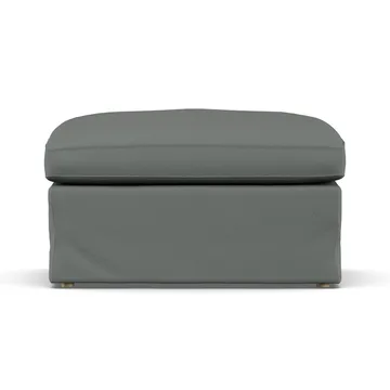 Linnevik footstool - Caleido Grey 1240-white-oiled oak, with skirt - 1898