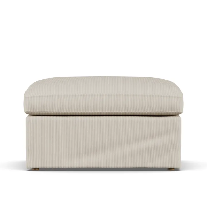 Linnevik footstool - Jump Beige 1956-white-oiled oak, with skirt - 1898