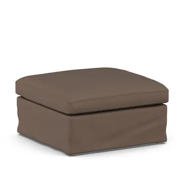 Linnevik footstool - Jump Brown 1955-white-oiled oak, with skirt - 1898