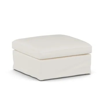 Linnevik footstool - Jump Off White 1954-white-oiled oak, with skirt - 1898