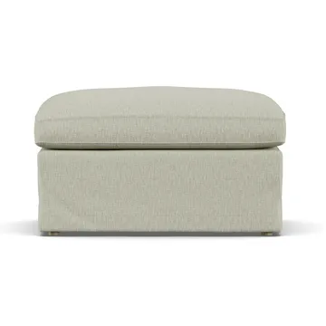 Linnevik footstool - Luiza Beige 3981-white-oiled oak, with skirt - 1898