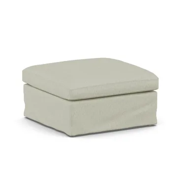 Linnevik footstool - Luiza Beige 3981-white-oiled oak, with skirt - 1898