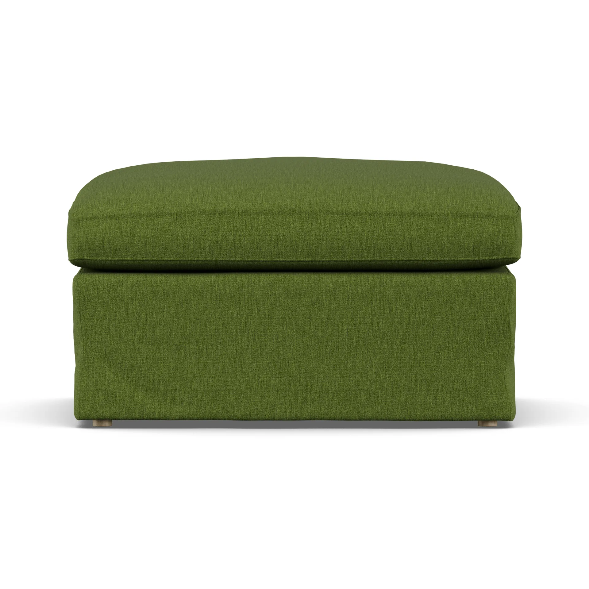 Linnevik footstool, Luiza Green 3975-white-oiled oak, with skirt 1898
