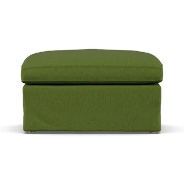 Linnevik footstool - Luiza Green 3975-white-oiled oak, with skirt - 1898