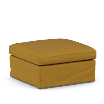Linnevik footstool - Luiza Mustard 3972-white-oiled oak, with skirt - 1898