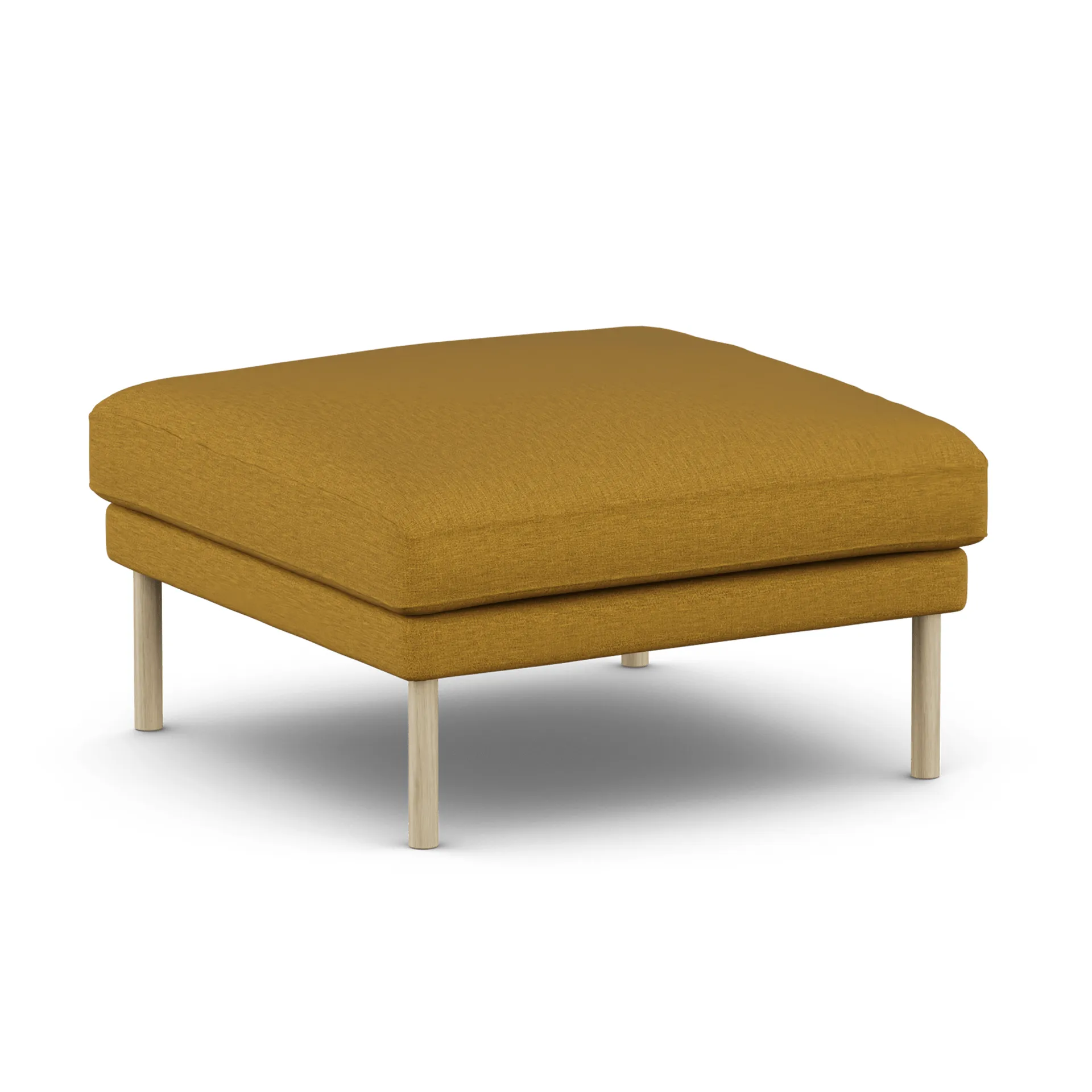 Linnevik footstool, Luiza Mustard 3972-white-oiled oak 1898