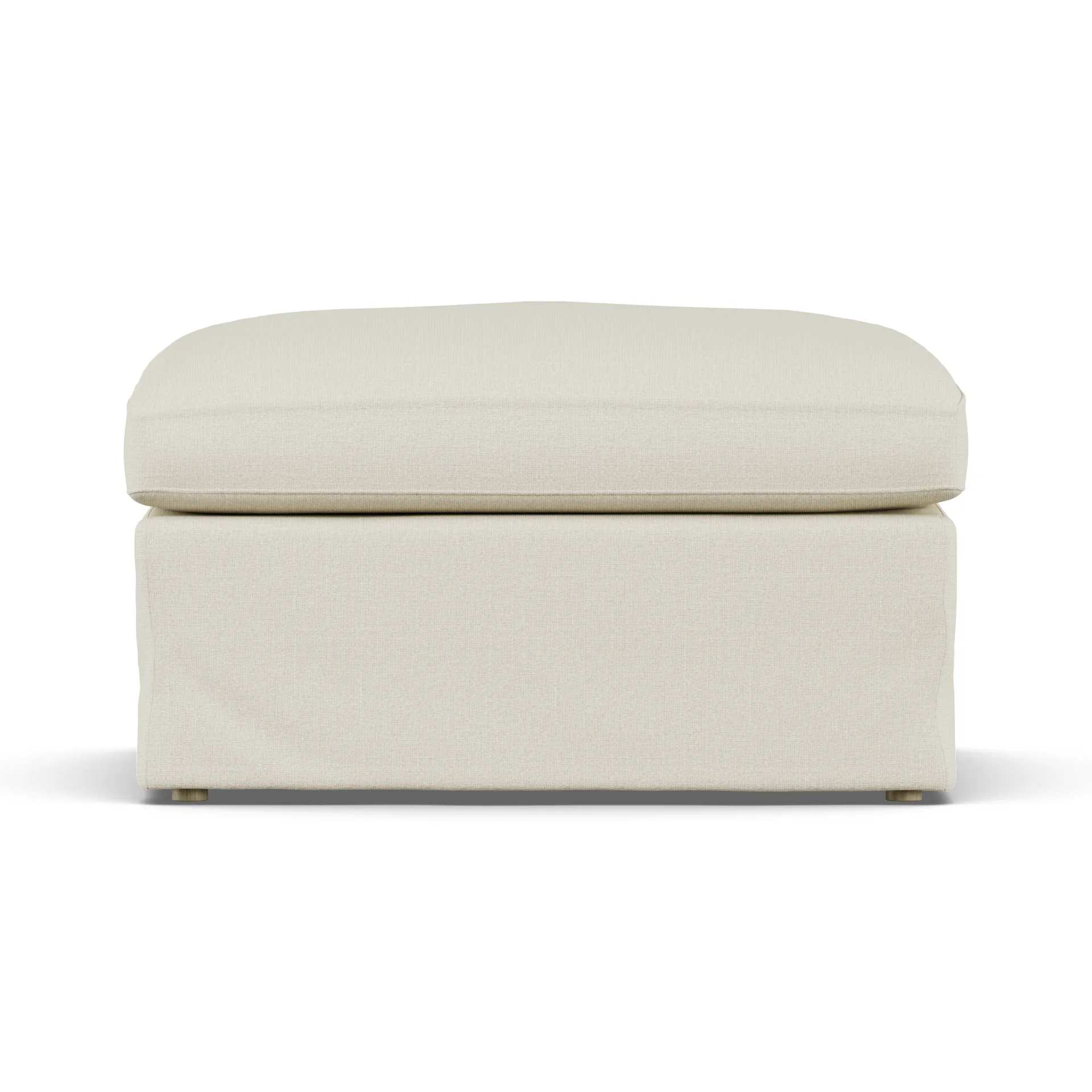 Linnevik footstool, Oslo Nature 1540-white-oiled oak, with skirt 1898