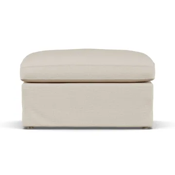 Linnevik footstool - Same Beige 6670-white-oiled oak, with skirt - 1898
