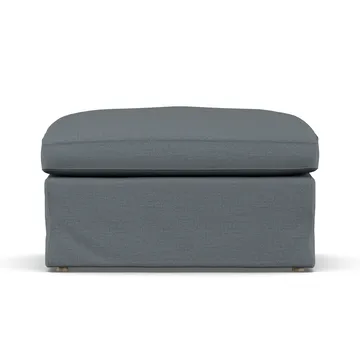 Linnevik footstool - Same Blue 6678-white-oiled oak, with skirt - 1898