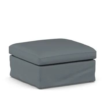 Linnevik footstool - Same Blue 6678-white-oiled oak, with skirt - 1898