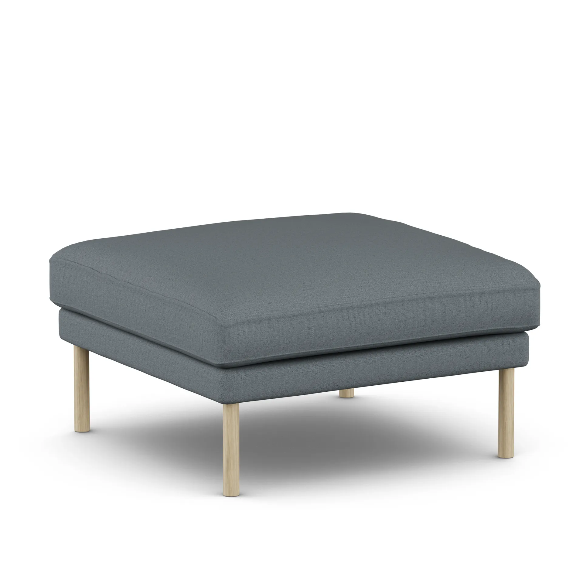 Linnevik footstool, Same Blue 6678-white-oiled oak 1898