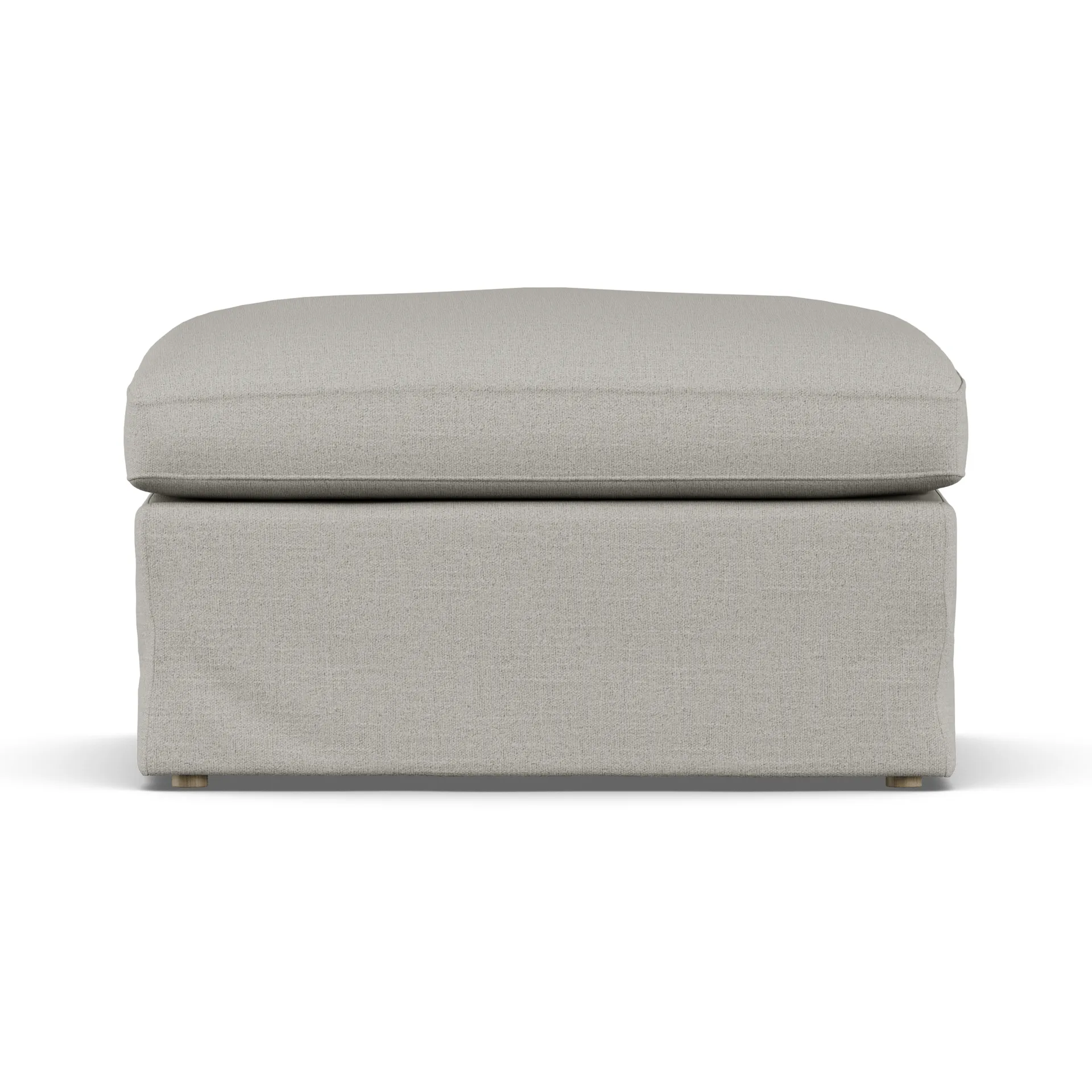 Linnevik footstool, Same Grey 6673-white-oiled oak, with skirt 1898