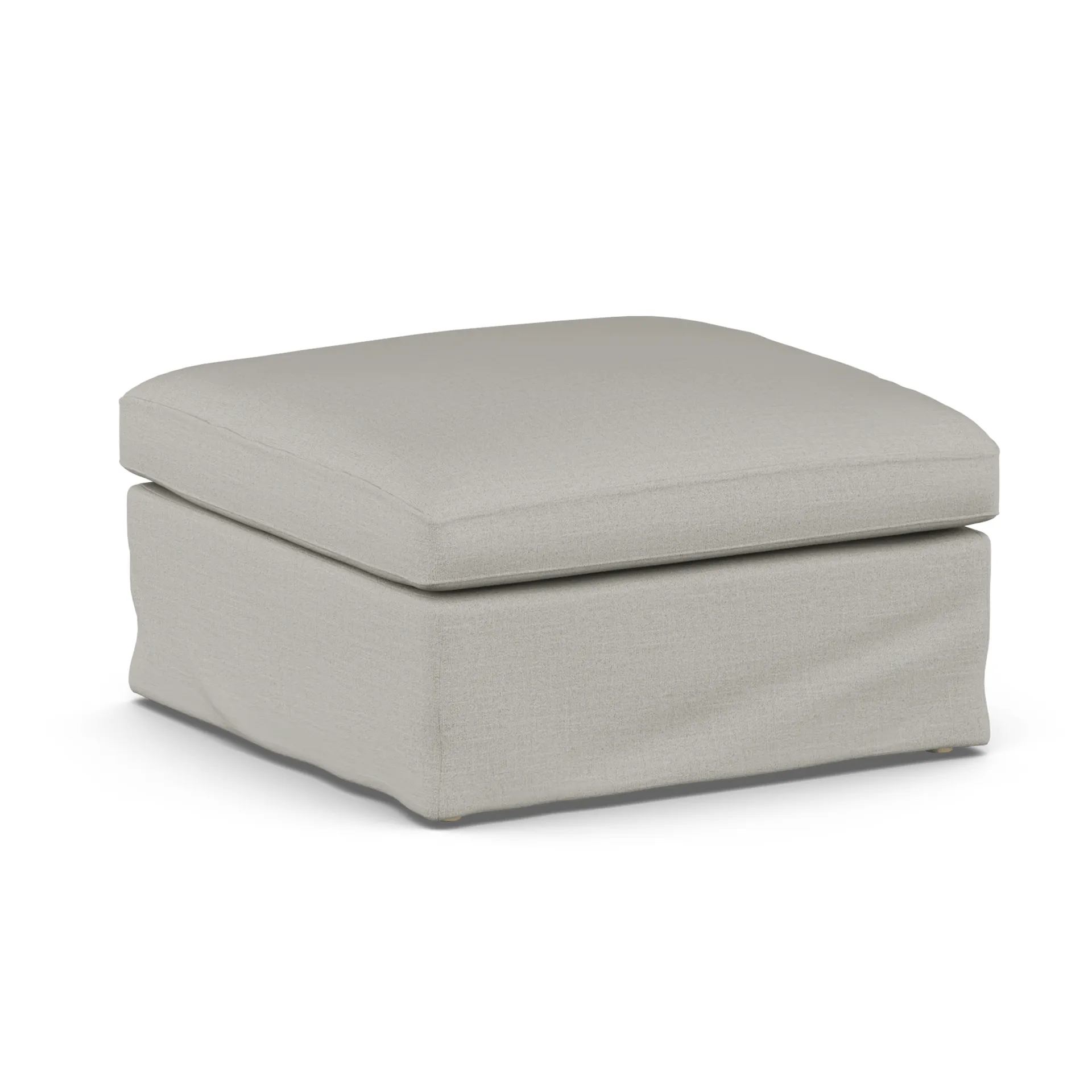 Linnevik footstool, Same Grey 6673-white-oiled oak, with skirt 1898
