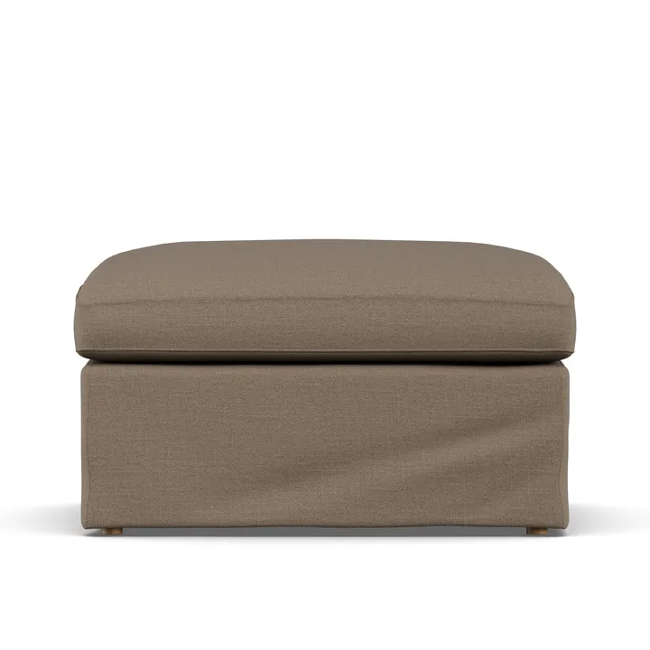 Linnevik footstool - Same Mole 6674-white-oiled oak, with skirt - 1898