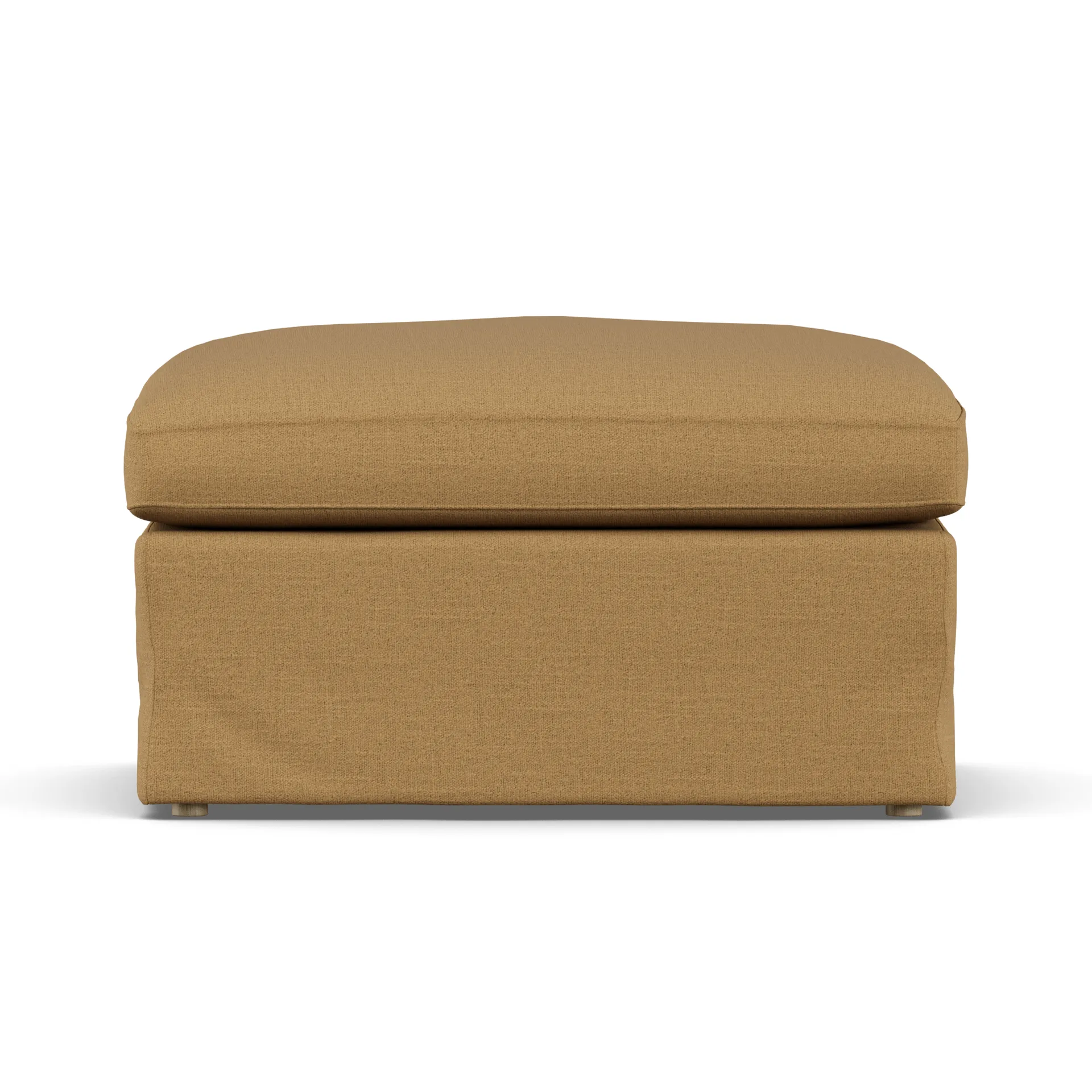 Linnevik footstool, Same Ochre 6676-white-oiled oak, with skirt 1898