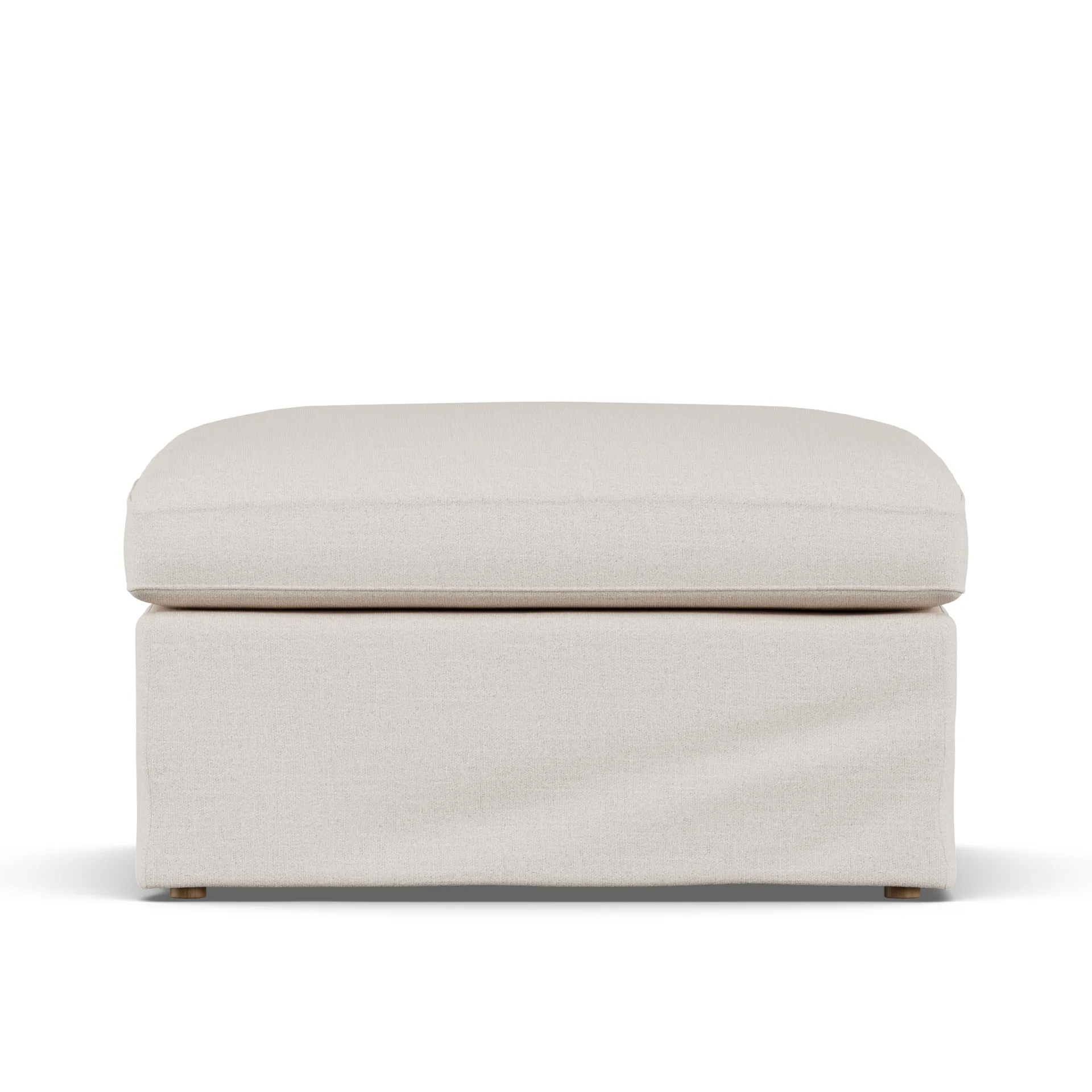 Linnevik footstool, Same Off White 6671-white-oiled oak, with skirt 1898