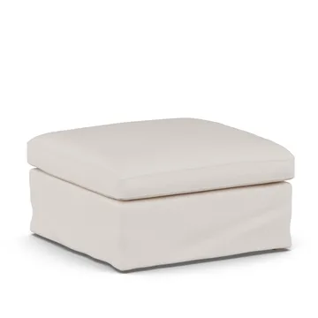 Linnevik footstool - Same Off White 6671-white-oiled oak, with skirt - 1898