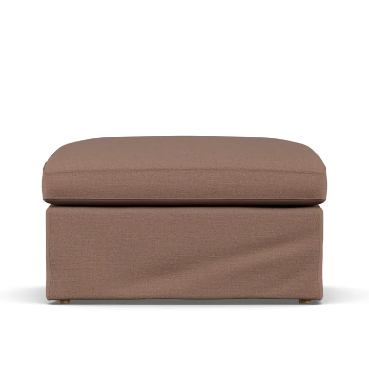 Linnevik footstool - Same Rust 6675-white-oiled oak, with skirt - 1898