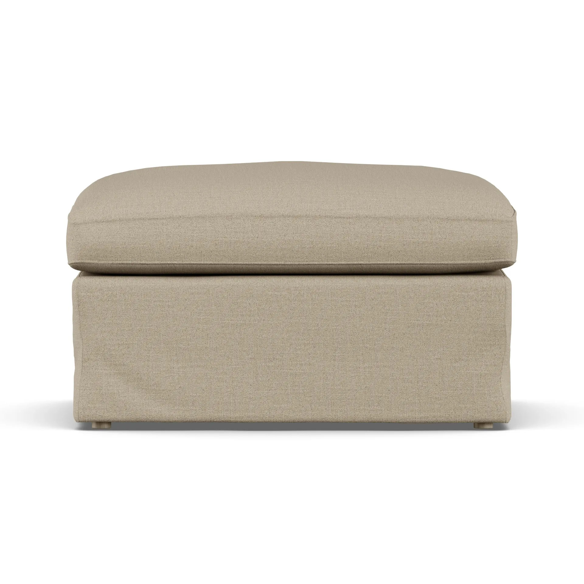 Linnevik footstool, Same Sand 6672-white-oiled oak, with skirt 1898