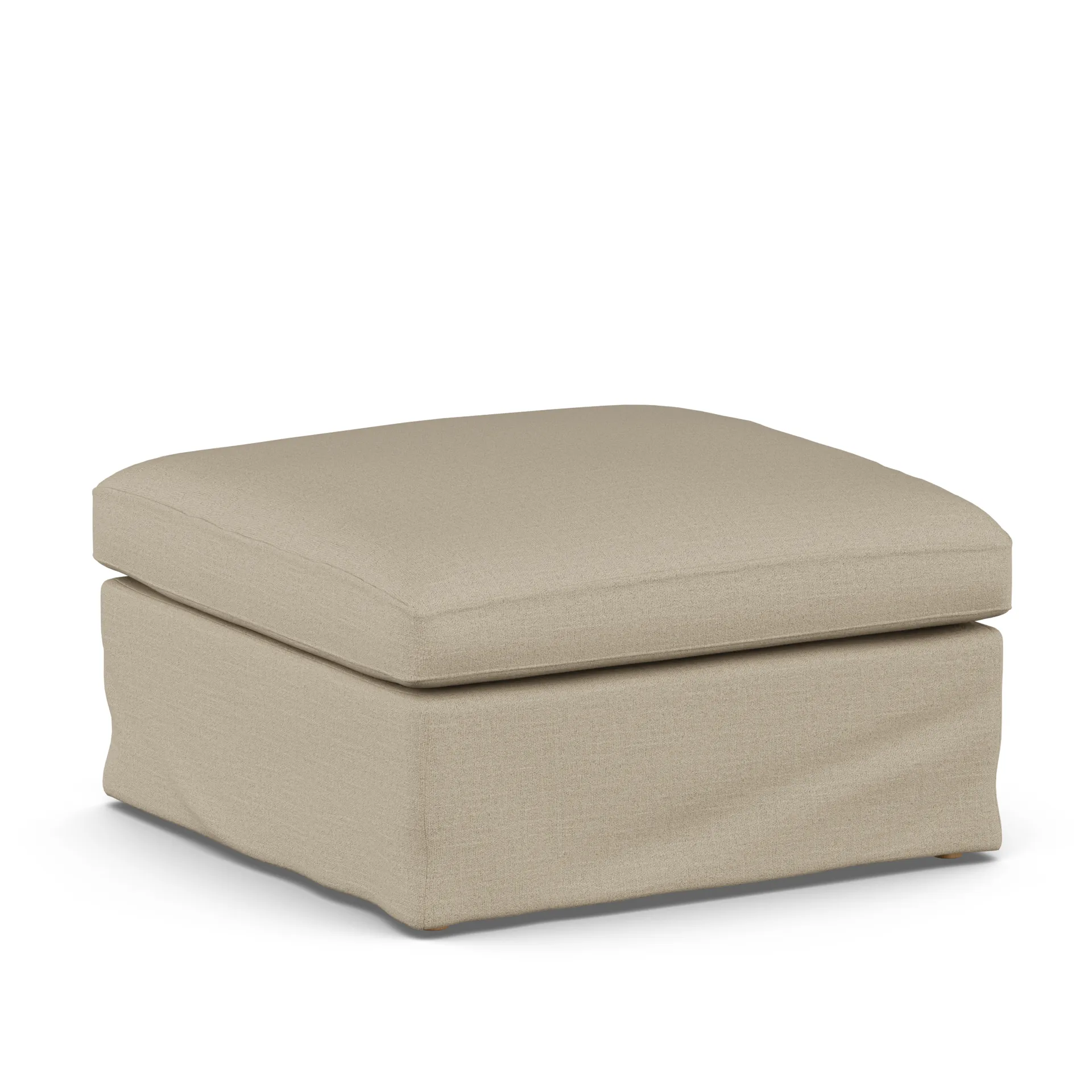 Linnevik footstool, Same Sand 6672-white-oiled oak, with skirt 1898