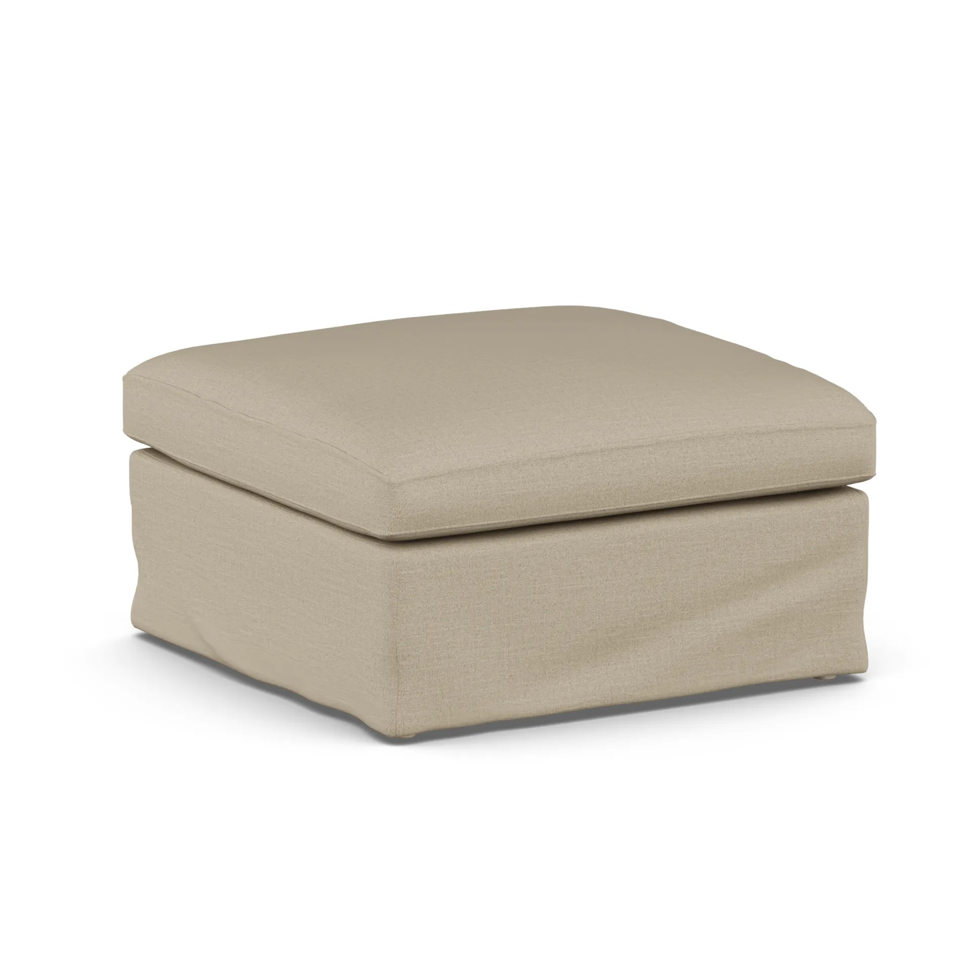 Linnevik footstool, Same Sand 6672-white-oiled oak, with skirt 1898