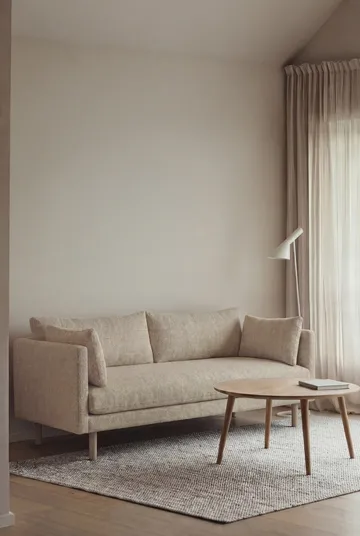 Linnevik sofa - Bern Beige 0341-white-oiled oak, 2-seater - 1898
