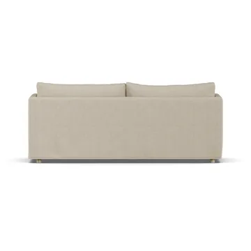 Linnevik sofa - Bern Beige 0341-white-oiled oak, 3-seater, with skirt - 1898