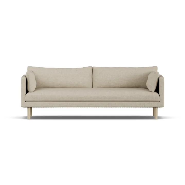 Linnevik sofa - Bern Beige 0341-white-oiled oak, 4-seater - 1898