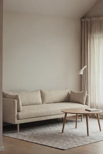 Linnevik sofa - Bern Beige 0341-white-oiled oak, 4-seater - 1898