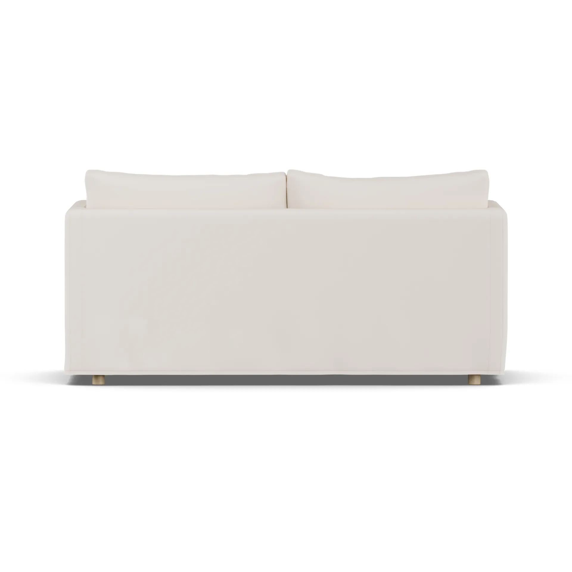 Linnevik sofa, Caleido Beige 9600-white-oiled oak, 2-seater, with skirt 1898