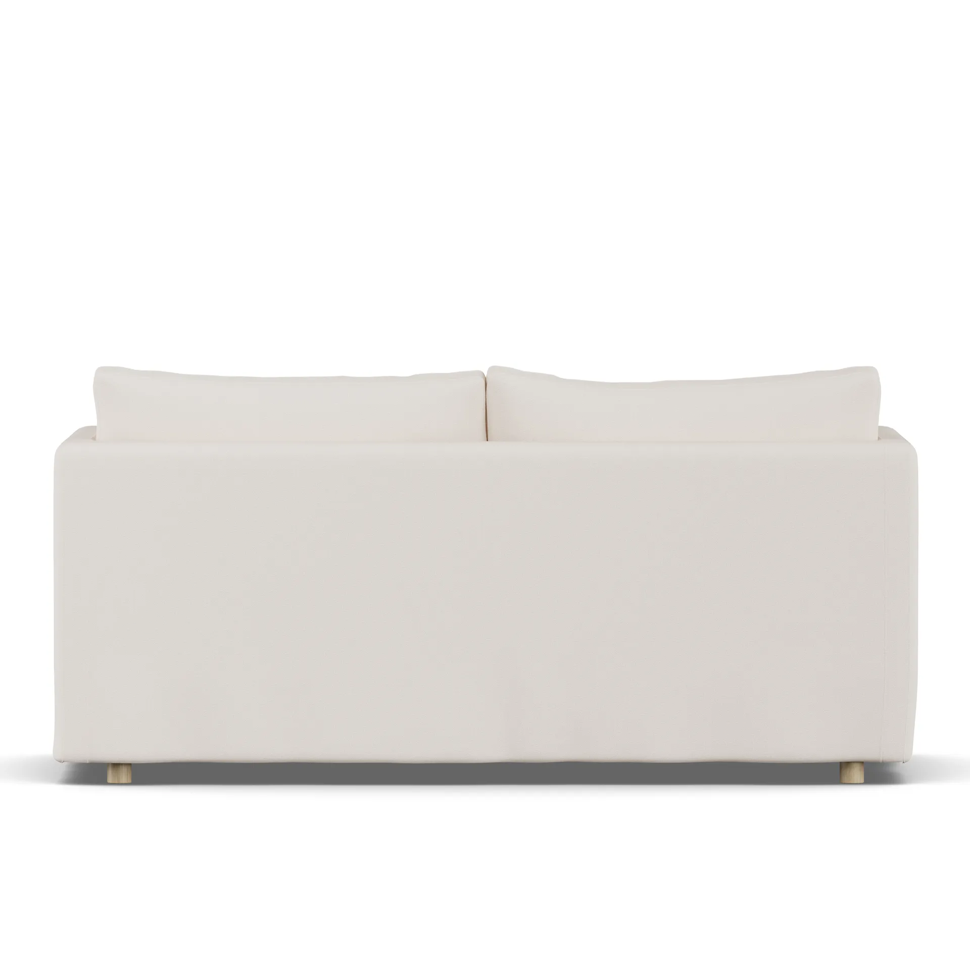 Linnevik sofa, Caleido Beige 9600-white-oiled oak, 2-seater, with skirt 1898