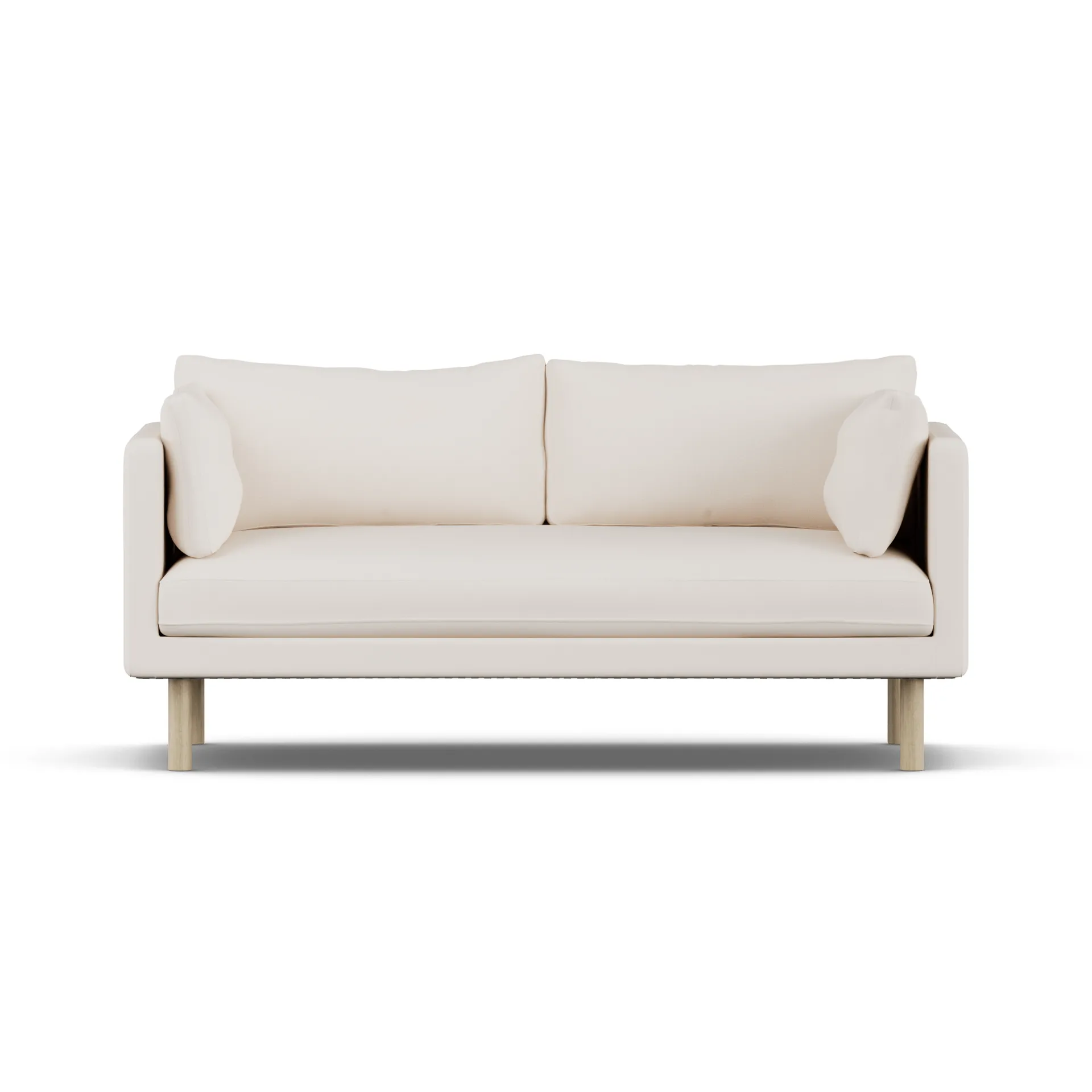 Linnevik sofa, Caleido Beige 9600-white-oiled oak, 2-seater 1898