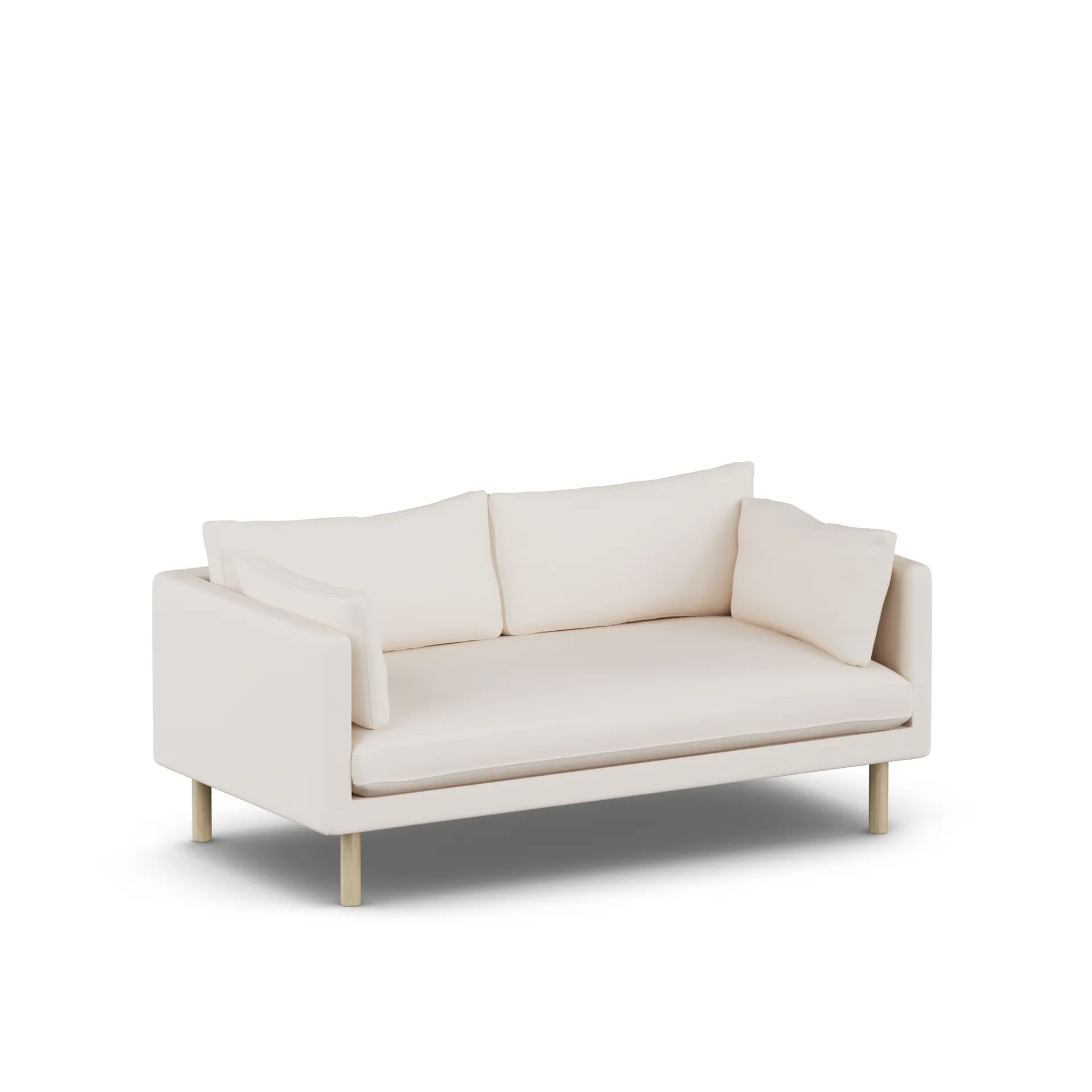 Linnevik sofa, Caleido Beige 9600-white-oiled oak, 2-seater 1898