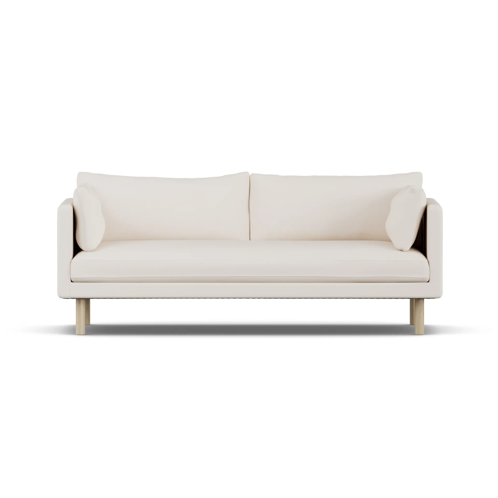 Linnevik sofa, Caleido Beige 9600-white-oiled oak, 3-seater 1898