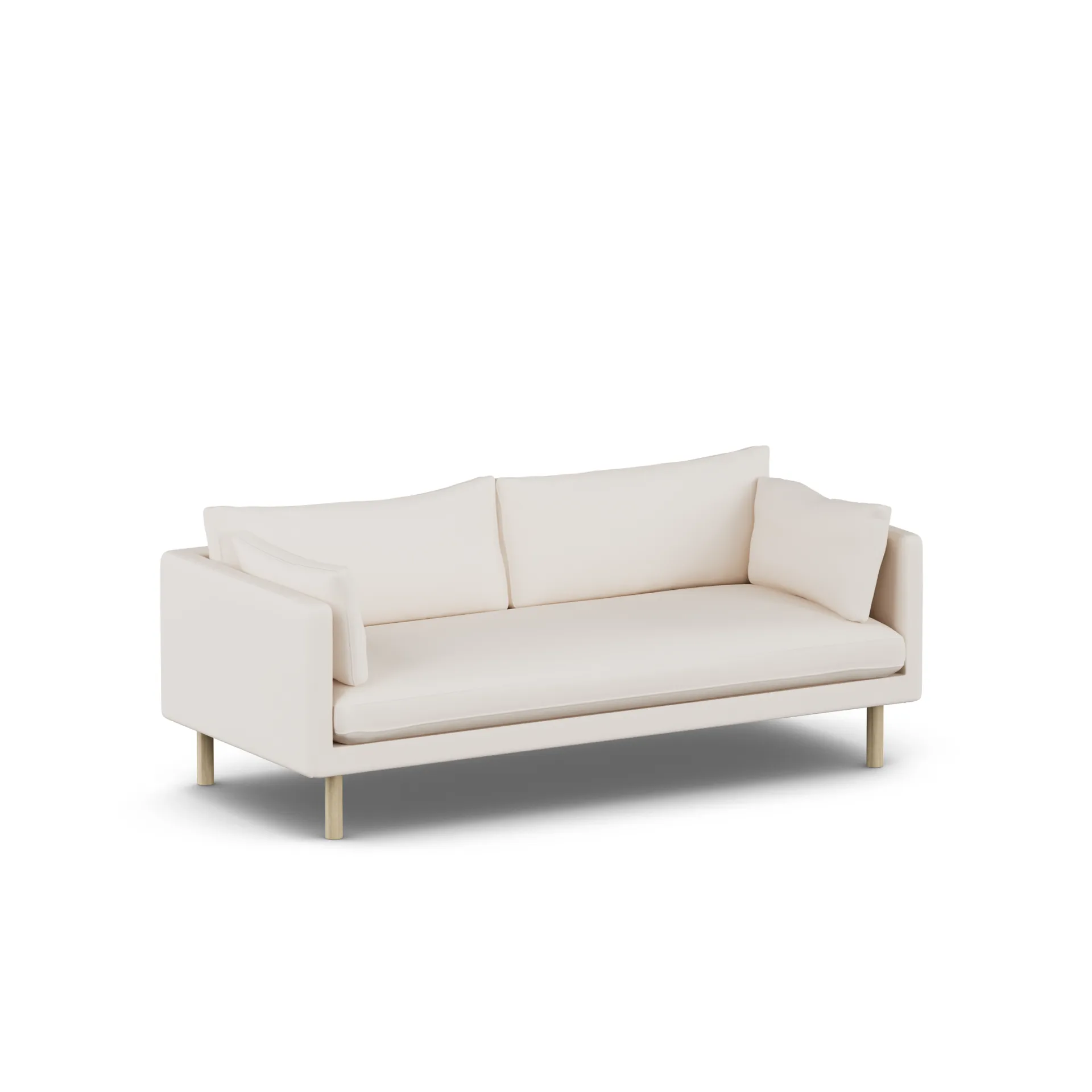 Linnevik sofa, Caleido Beige 9600-white-oiled oak, 3-seater 1898