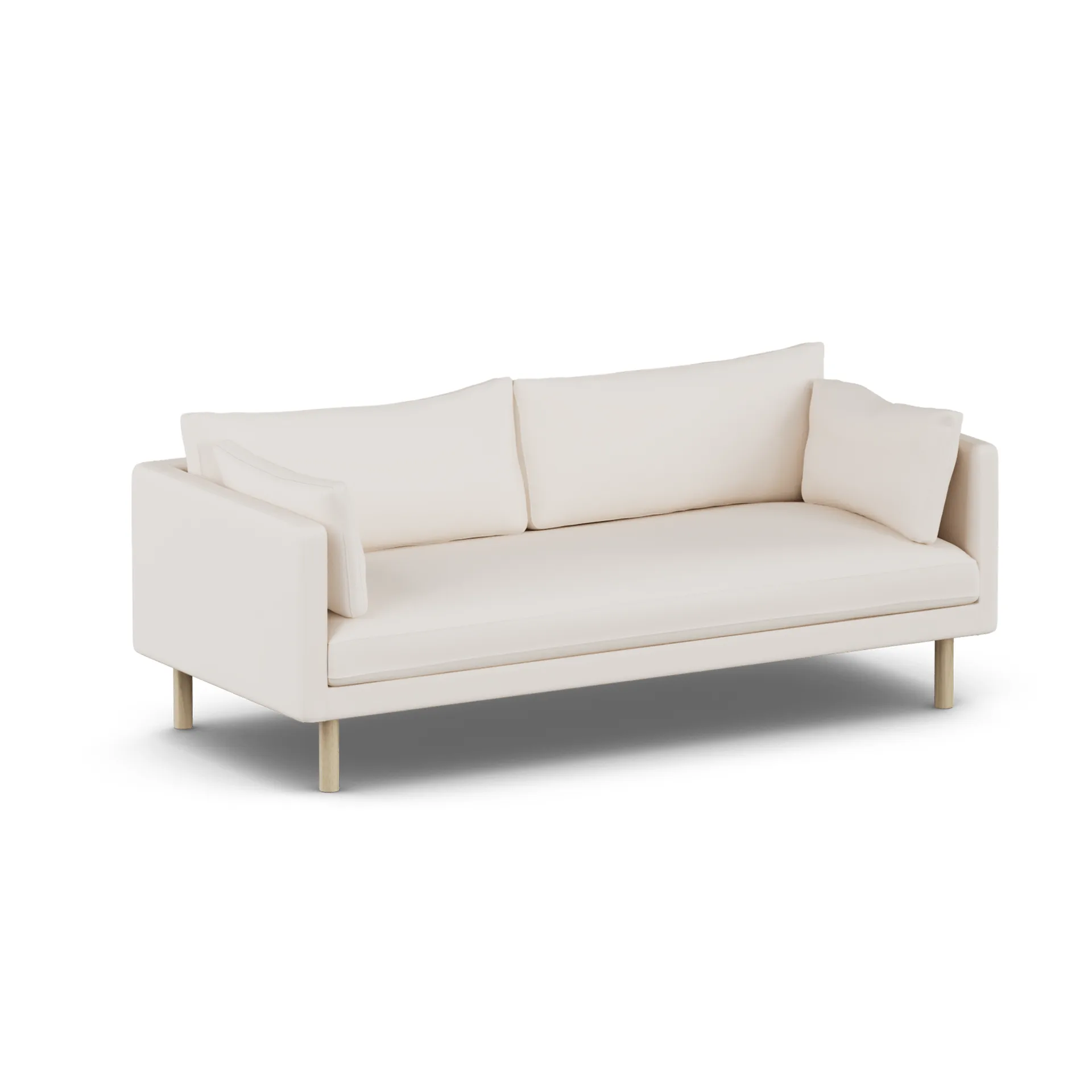 Linnevik sofa, Caleido Beige 9600-white-oiled oak, 3-seater 1898