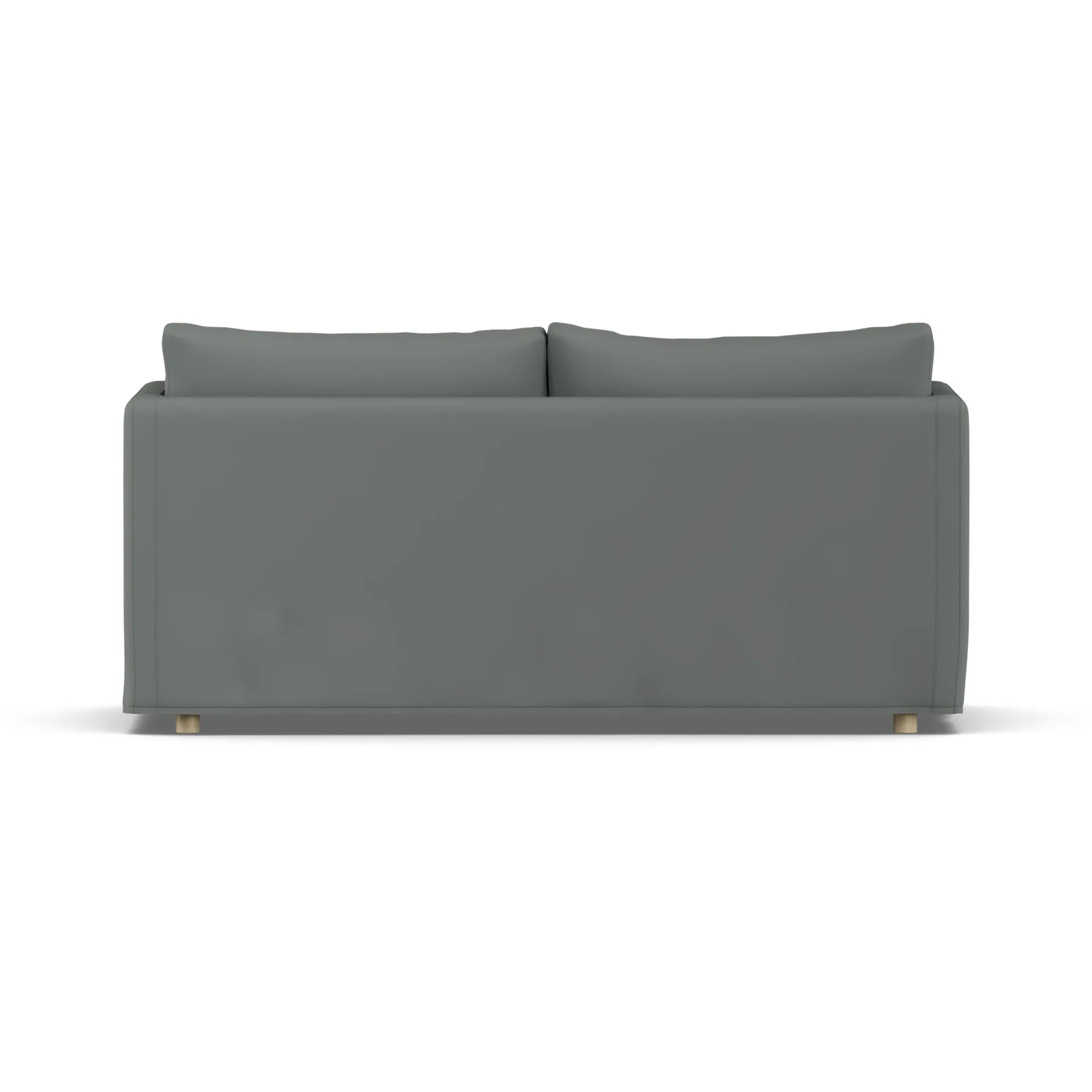 Linnevik sofa, Caleido Grey 1240-white-oiled oak, 2-seater, with skirt 1898