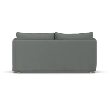 Linnevik sofa - Caleido Grey 1240-white-oiled oak, 2-seater, with skirt - 1898