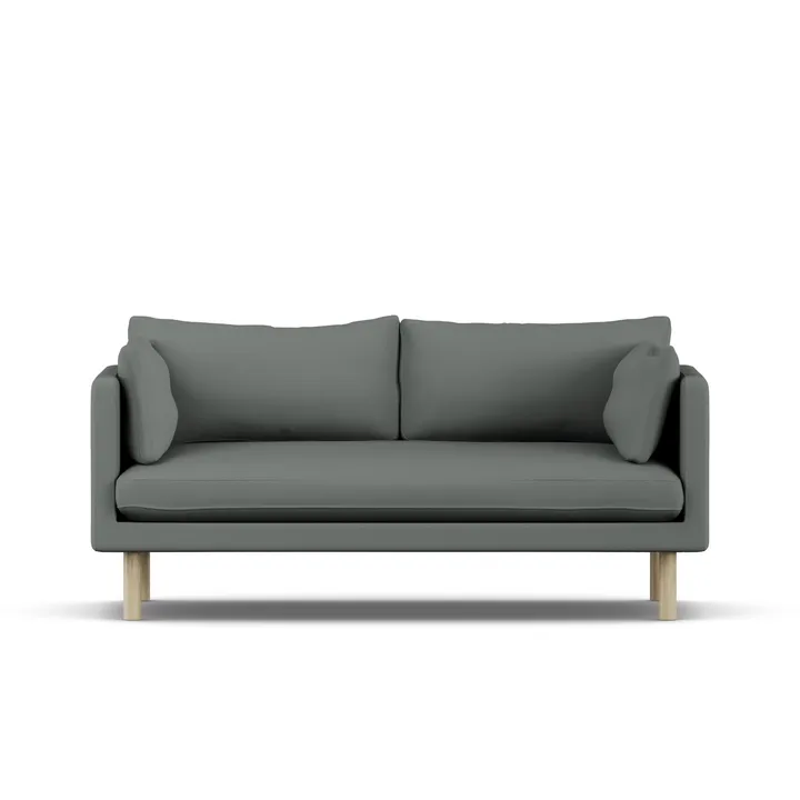 Linnevik sofa - Caleido Grey 1240-white-oiled oak, 2-seater - 1898