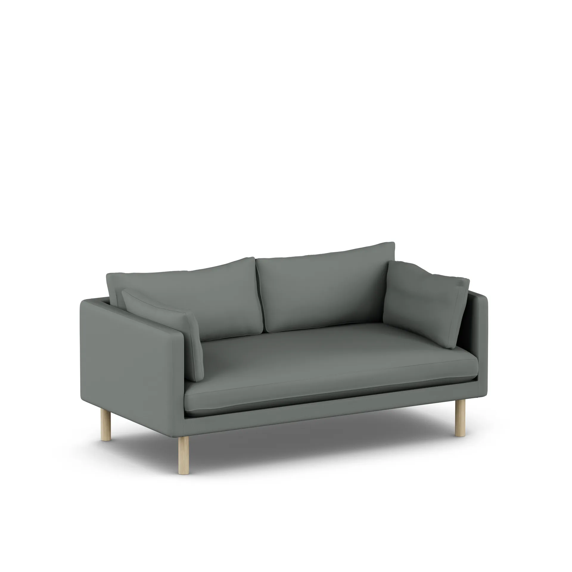 Linnevik sofa, Caleido Grey 1240-white-oiled oak, 2-seater 1898