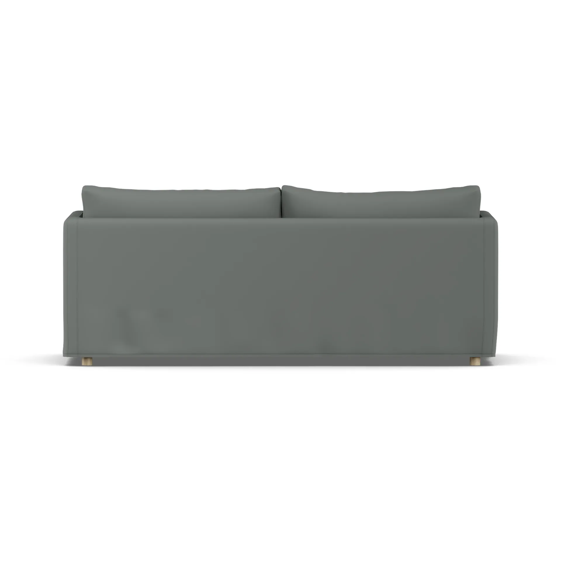 Linnevik sofa, Caleido Grey 1240-white-oiled oak, 3-seater, with skirt 1898