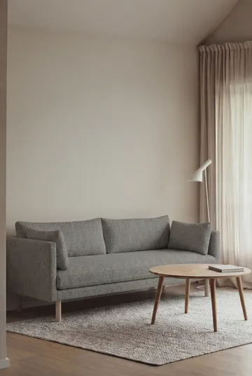 Linnevik sofa - Caleido Grey 1240-white-oiled oak, 3-seater - 1898