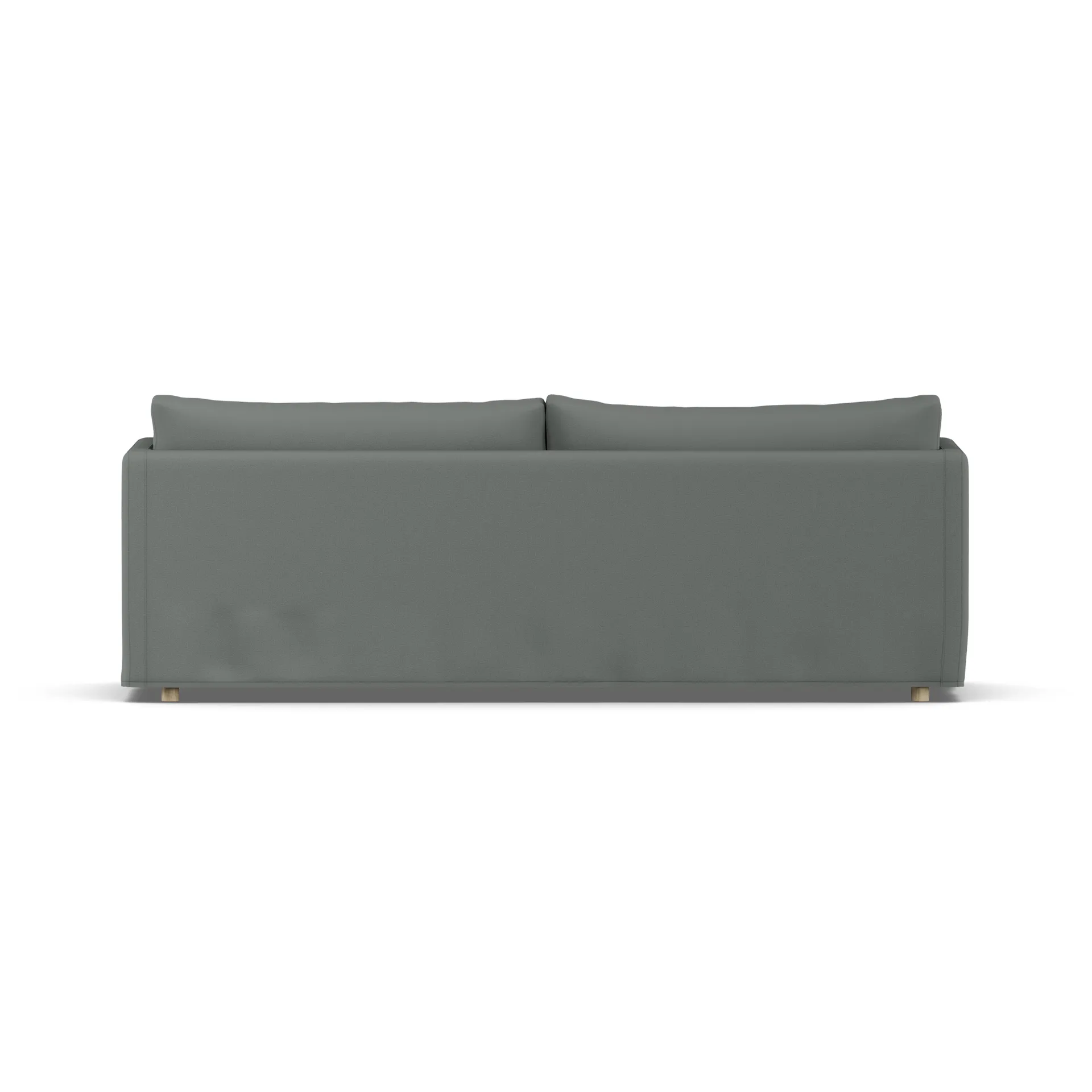 Linnevik sofa, Caleido grey 1240-white-oiled oak, 4-seater, with skirt 1898